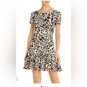 Betsey Johnson Women’s Leopard Print Ruffle Hem Dress Size 8 New With Tags On!